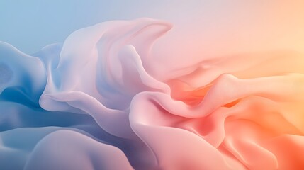 Fototapeta premium Abstract Pastel Fabric Texture Background Soft Draped Silk Waves