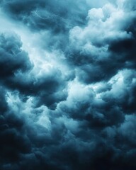 Fototapeta premium Dramatic storm clouds with lightning strike painting a canvas of nature's raw power in a dark sky