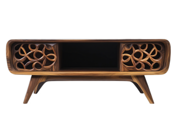 Mid Century Modern Wood Console