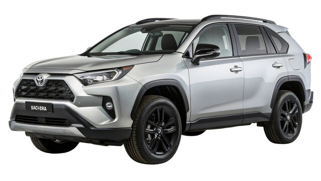 toyota rav4 suv isolated on transparent background