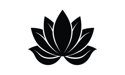 Symmetrical Black Lotus Blossom Shape