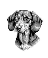dachshund, vintage illustration