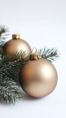 christmas decoration on white