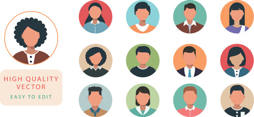 Avatar design, Vector Art, illustration, Icons, and Graphics