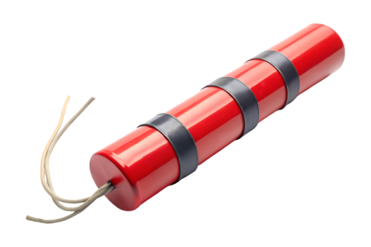 Dynamite stick on transparent background