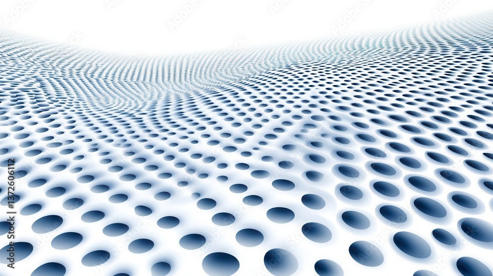 Poster abstract background with a textured surface of repeating circles in shades of blue and white, creati