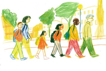 girl in the park pencil sketch