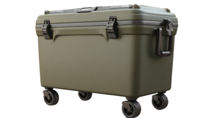 metal suitcase isolated on white