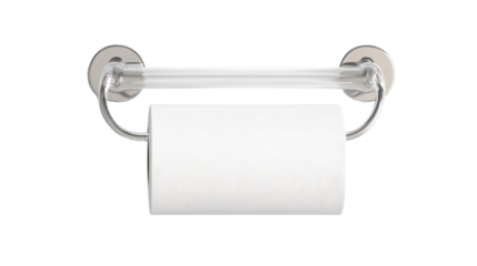 toilet paper on white background