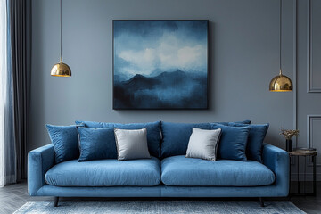 Fototapeta premium living room interior. Generative AI