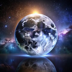 Fototapeta premium earth and moon