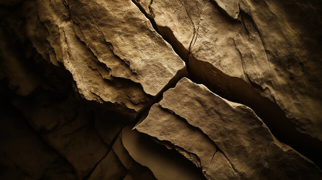 Close-up of textured brown stone surface with subtle highlights, conveying depth and natural elegance.