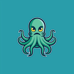 Octopus glyph icon, seafood and animal, octopus vector icon, vector graphics, editable stroke solid sign,