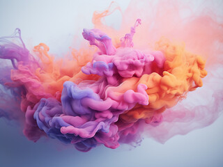 Obraz premium Soft flowing pigments create a gentle color wash building fluid beauty and harmony