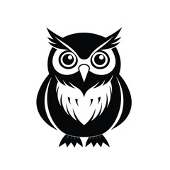 isolated owl vector silhouette, owl icon owl logo black owl design on white background.