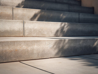 Textured concrete step ensures non-slip access for safe and easy level transitions