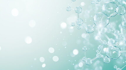 Abstract gradient background with molecular structures, perfect for medical, science, and technology themes. A modern and luxurious design ideal for hospitals, healthcare, and business presentations.	