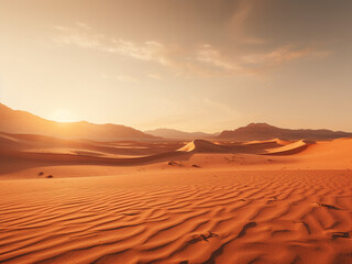 Desert morning begins with the sun rising slowly, heat building gradually, and the day awakening
