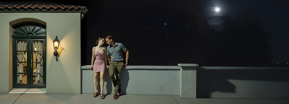 All lovers are lonely. Summer evening