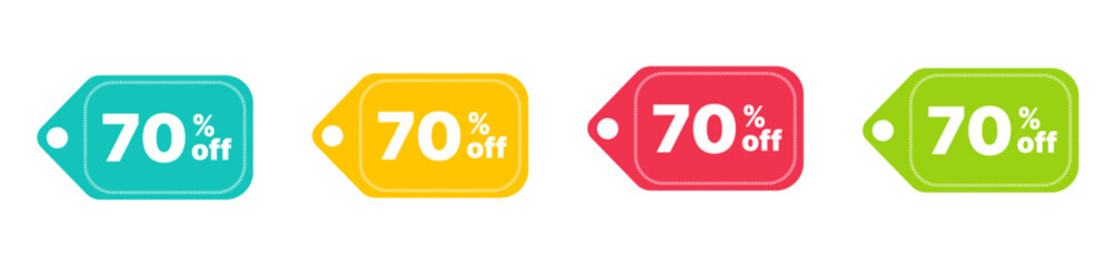 Sale tag discount set