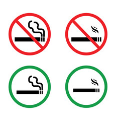No smoking sign on white background