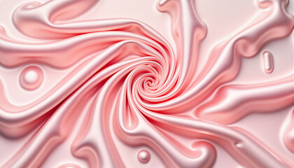Fototapeta premium Swirling pink silk texture with soft lighting, natural elegance