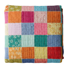 Obraz premium Hand-stitched patchwork quilt for cozy relaxation