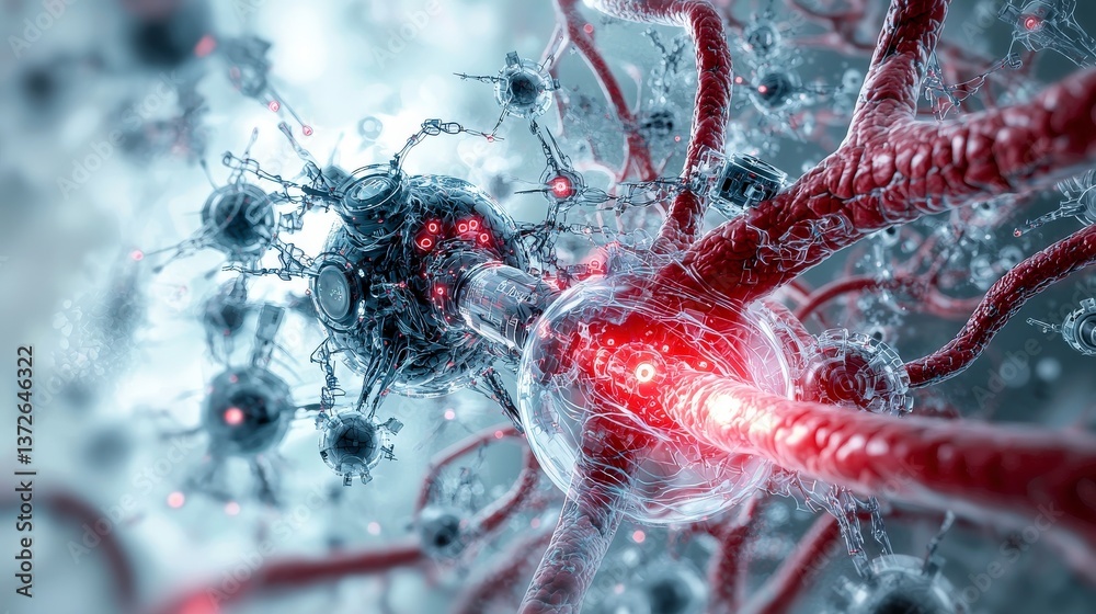 Poster neural activity analysis human brain scientific visualization abstract close-up neuroscience insight