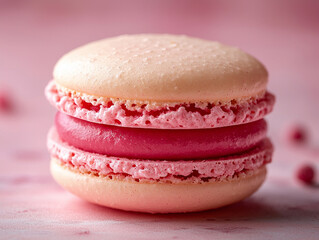 macaroon on a white background. Generative AI