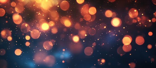 Beautiful bokeh lights with multiple blurred glowing orbs