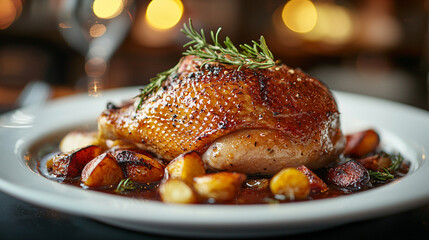 roasted chicken with vegetables. Generative AI