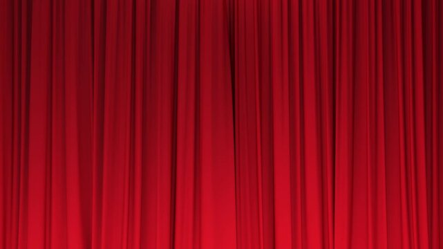Red silk curtains