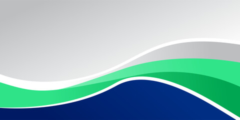Wavy blue and green banner background