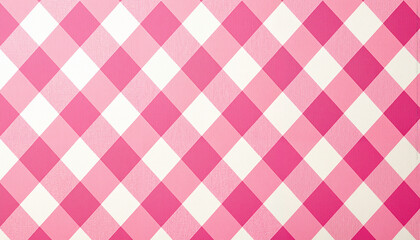 Fototapeta premium Vibrant pink plaid texture pattern, modern design concept