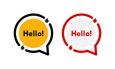 Hello design logo template illustration