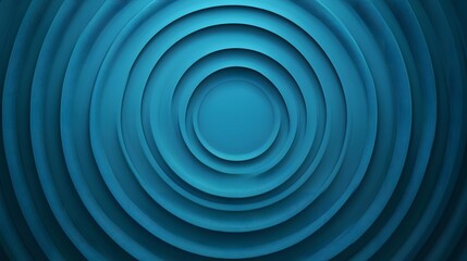 Obraz premium Mesmerizing Teal Gradient with Concentric Circles and Soft Highlights