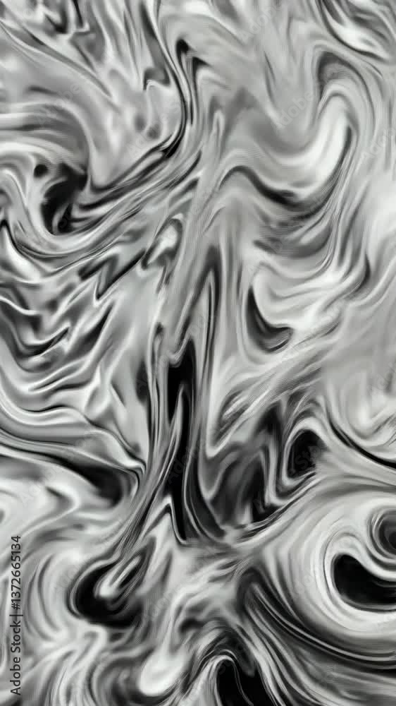 Poster abstract black and white swirls create a dynamic and captivating texture in a fluid design
