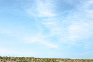 爽やかな青空と草原
