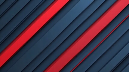 Obraz premium Abstract Red and Blue Metallic Diagonal Stripes Futuristic Tech Pattern Background