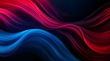 Fototapeta premium Dramatic Abstract Digital Distortions with Red and Blue Cyber Security Innovation Concept