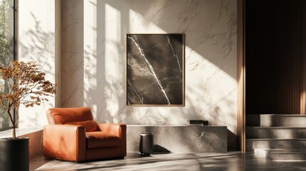 a chair and a table in a room