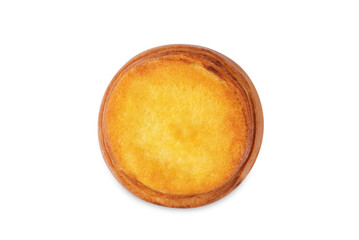 Vanilla cream cheese cake on a white isolated background