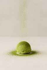 green tea with lemon ice cream 