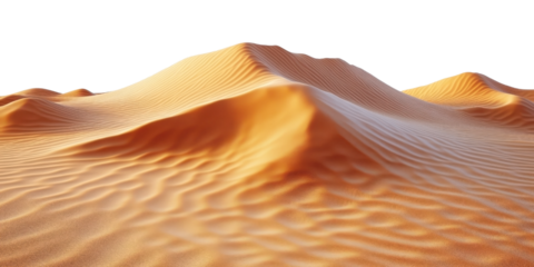 Desert beach sand dune texture, isolated background