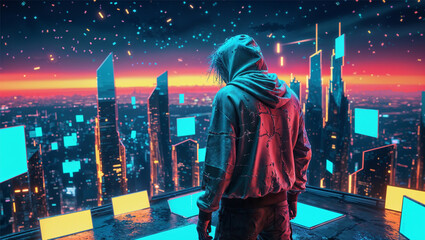 Neon Data Phantom -  wallpaper 

