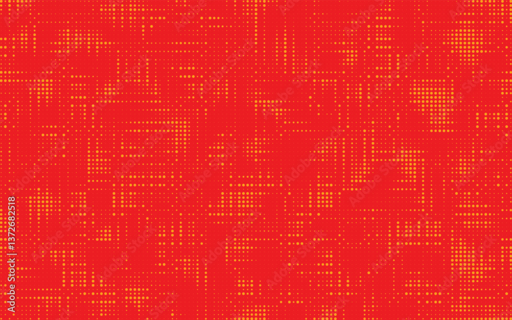 Aufkleber red and yellow retro comic pop art background with dots, cartoon halftone background. abstract halft