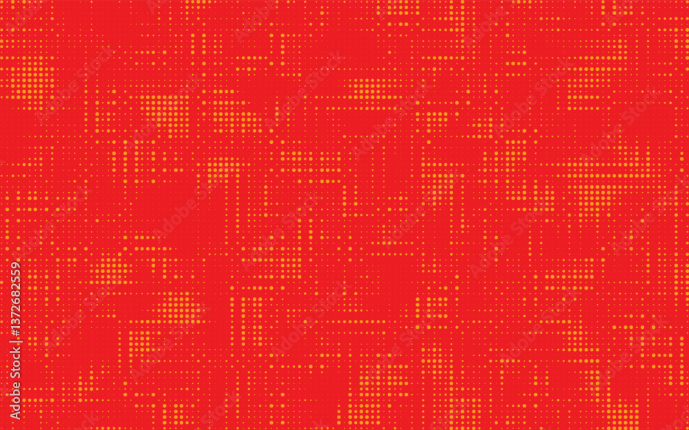 Poster red halftone dots red color pattern gradient grunge texture background. dot pop art comic sport styl