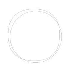 ブラックの円形ラインフレーム