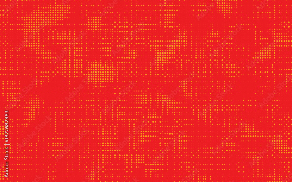 Poster red halftone dots red color pattern gradient grunge texture background. dot pop art comic sport styl