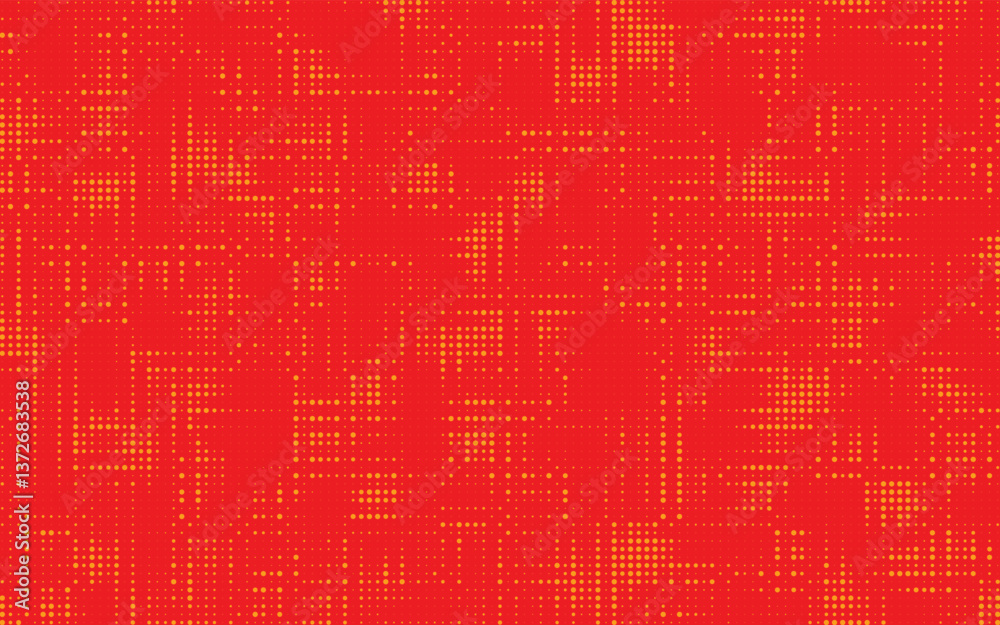 Poster red halftone dots red color pattern gradient grunge texture background. dot pop art comic sport styl